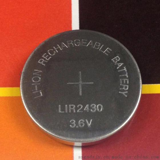 可充电锂离子纽扣电池LIR2430