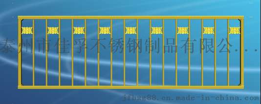 北京人民路土豪金防撞护栏用不锈钢方管带弧异型管